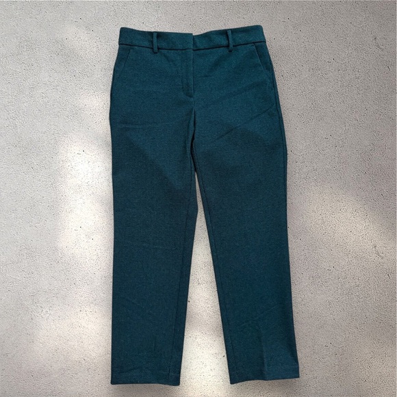 NEW LOFT Riviera Slim Pant Mini Houndstooth Teal & Black Size 6 - Picture 6 of 10